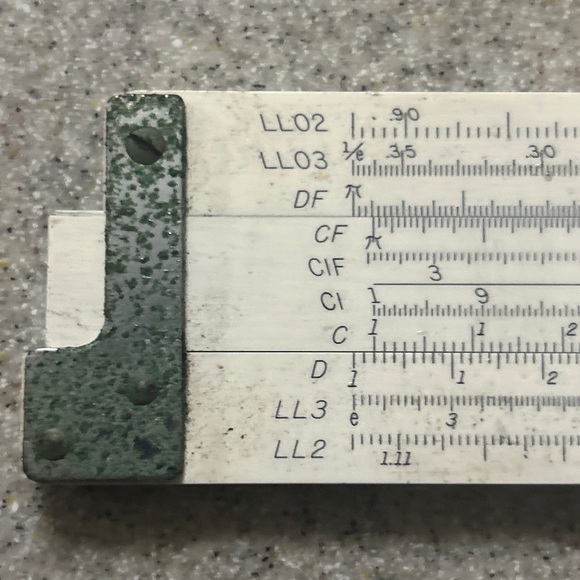 Vintage Keuffel & Esser Doric 12" Slide Rule N9081-3 with Leather Sleeve - Picture 6 of 7